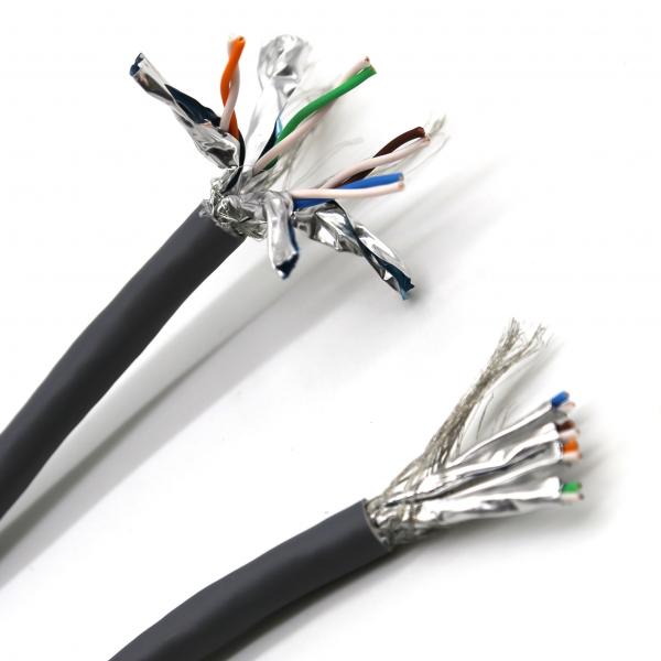  China SFTP Cat7 Oxygen Free 4P 23 AWG Flexible Network Cable Copper UL CB CE RoHS Approved supplier