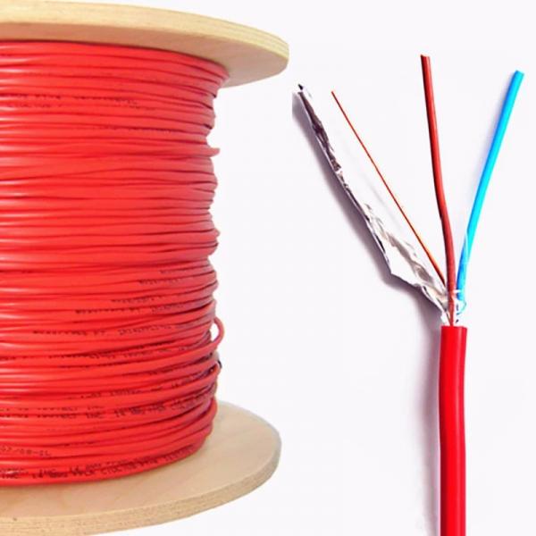  China Shielded Red Fire Alarm Cable FPLR 2C 16 AWG Class A Solid Copper UL Listed supplier