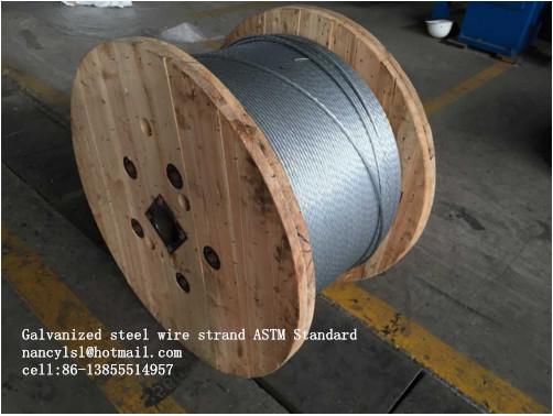 7/3.05mm, 7/3.45mm, 7/4.0mm, 19/1.8mm, 19/2.3mm. Stranded Galvanized Steel Wire (GSW)