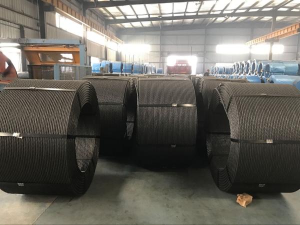  China ASTM A416 Grade 270 1860 MPA PC Steel Wire / Stiffness Stranded Steel Cable supplier