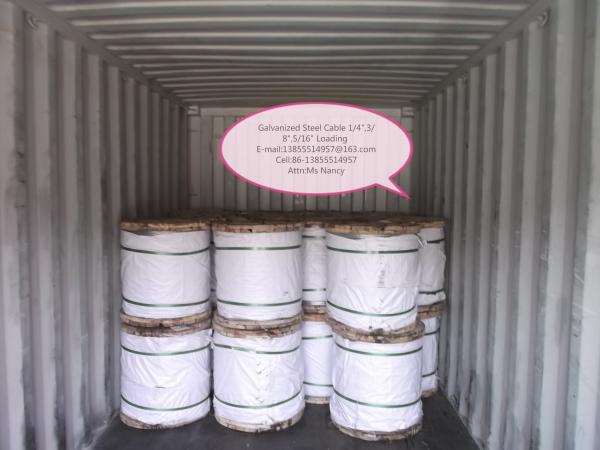  China ASTM A 475 EHS Class A 1/4",3/8",5/16",1/2" Galvanized Steel Wire Strand supplier