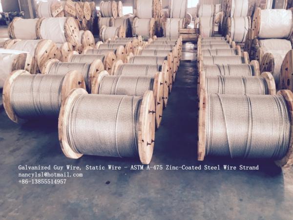 Galvanized Guy Wire, Static Wire – ASTM A-475 Zinc-Coated Steel Wire Strand