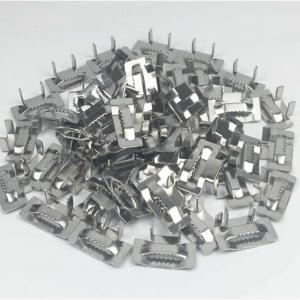 3/4" Width Ear-Lokt Buckles Pipe Clamp Wing Seal for Banding Strapping, 304 Stainless Steel