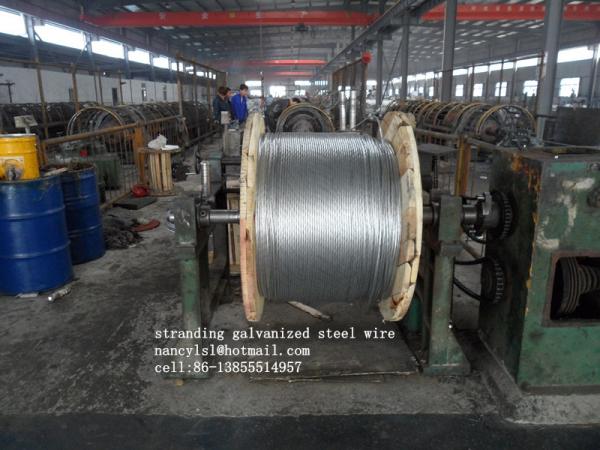  China AISI ASTM BS DIN JIS High Tension 3.05mm Galvanized Steel Strand EHS Cable supplier