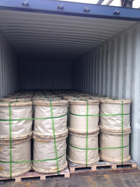  China Astm A475 Class A 1×7 Galvanized Steel Wire Cable , 1 4 Galvanized Cable For Construction Materials supplier
