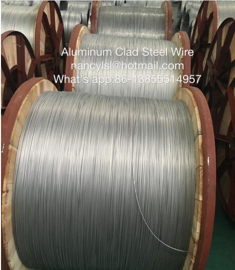  China Bare Aluminium Clad Steel Wire For Electric Transmission With Round Wire Material Shaped supplier