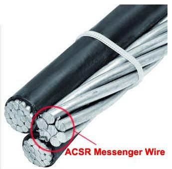 Bright Surface Galvanised Steel Wire Rope / ACSR Messenger Wire For ABC Cable