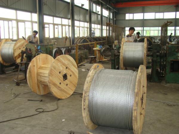  China Lightweight 45# 55# Zinc Coated Steel Guy Wire For Overhead Transmission Lines supplier