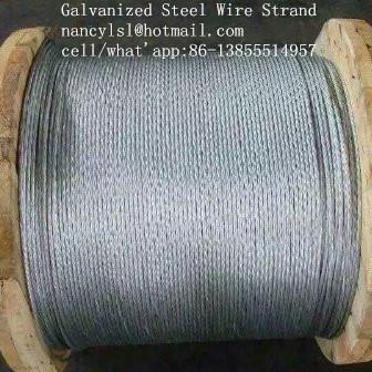  China Multifunctional Galvanized Steel Wire Strand , 3 /8 "Galvanized Aircraft Cable For Messenger supplier