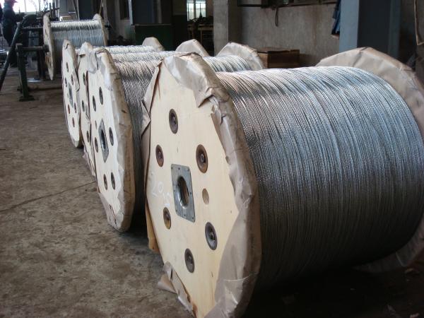  China Overhead Electrical Wire Zinc Coated Steel Messenger Cable ASTM A 475 BS 183 JIS G 3537 Material supplier