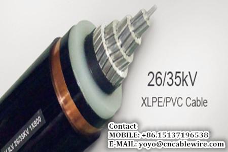  China 26/35KV XLPE/PVC Power Cable supplier