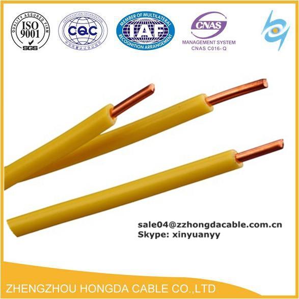 PVC/HR PVC / FRLS / ZHFR Insulated Pvc building 16mm electrical wire grounding earth cable with copper conductor