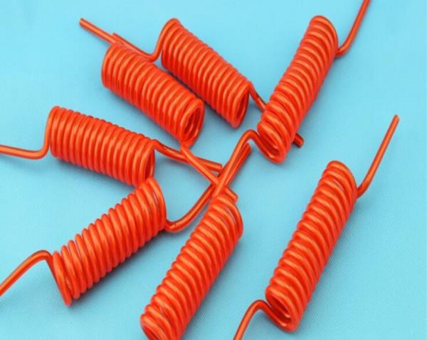 Flame Retardant 6 Core 22AWG Spiral Power Cable Bright Orange