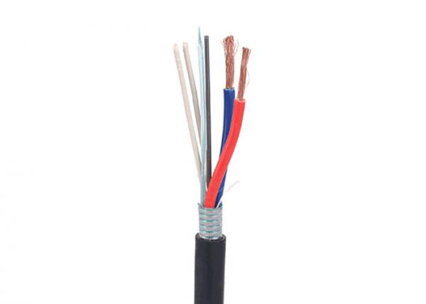 High Speed Transmission 10.2mm Hybrid Optical Fiber Cable , 8 Core Hybrid Power Cable