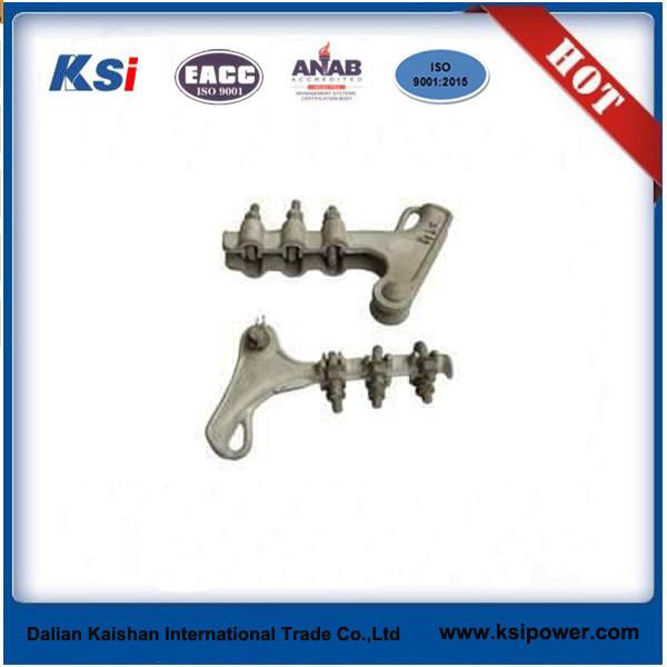 Electric Power Line ACSR ADSS Fittings / Aluminium Alloy Wedge Type Strain Clamp