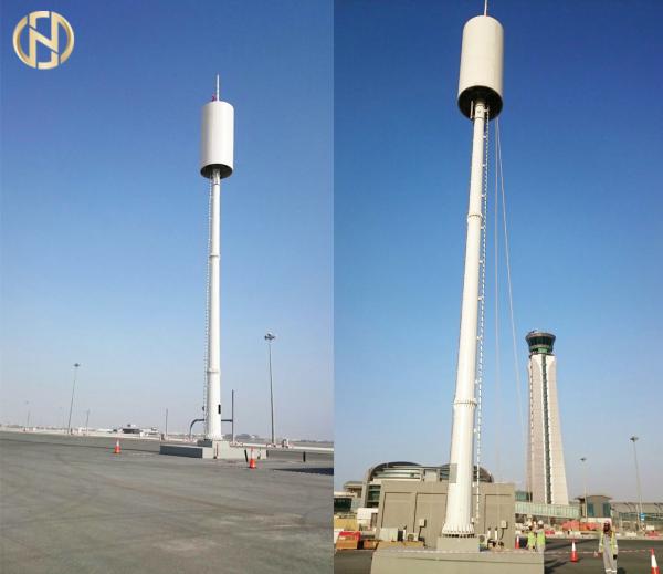  China 105 FT Metal Polygon Monopole Communication Tower supplier