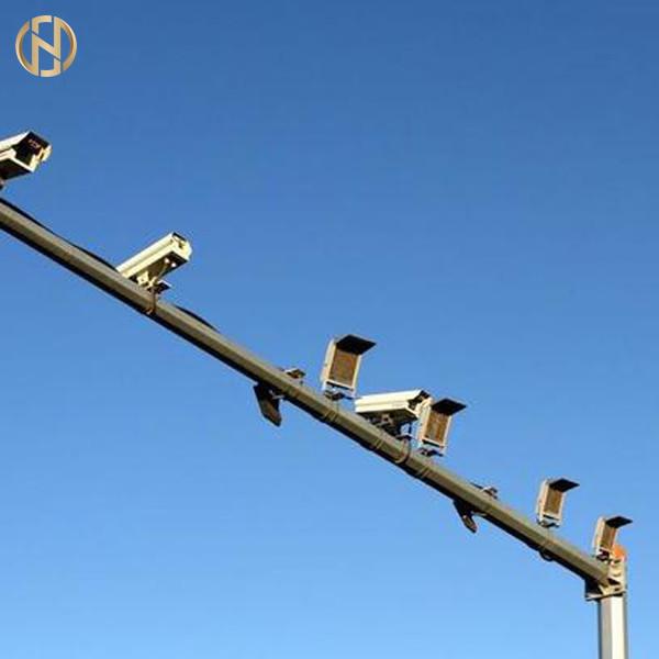 10-35M Height CCTV Camera Pole Galvanized Steel Security Camera Pole