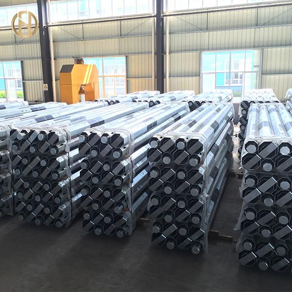  China 10m 11m Class 3 Galvanized Steel Electrical Pole 11KV 33KV 5.3KN 6.7KN supplier