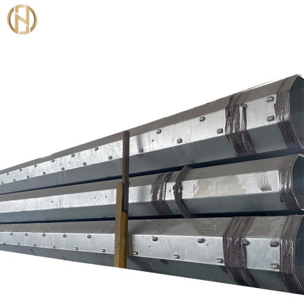  China 10m 12m Galvanized Steel Pole For Electric Power Line supplier