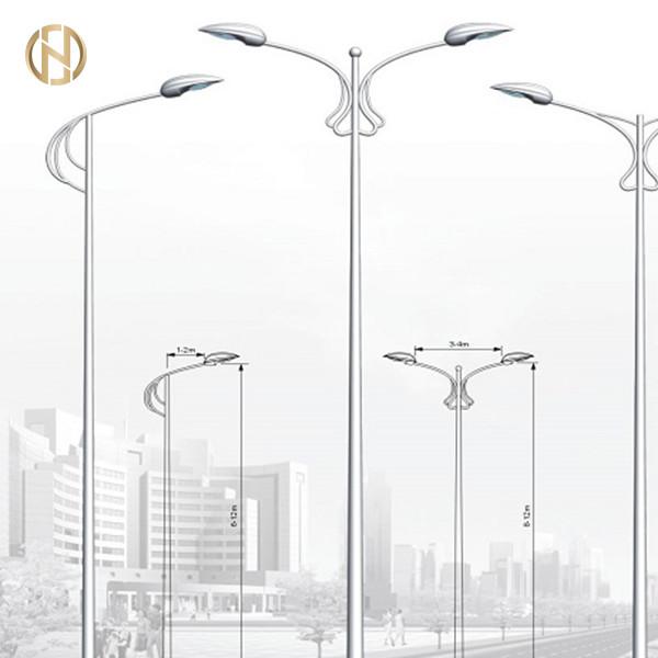  China 10M Street Light Pole Octagonal Shape Steel Lamp Post with Single arm supplier