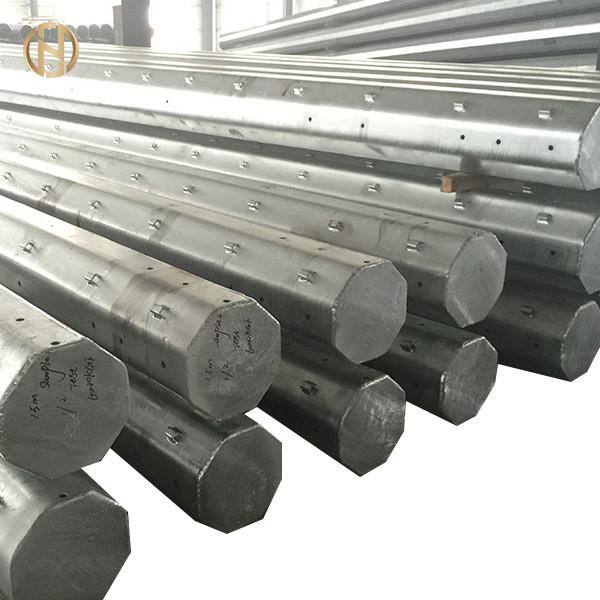  China 14M 1250daN Tubular Steel Pole , Tubular Steel Tower Hot Dip Galvanized Surface supplier