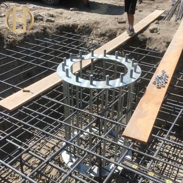 36M 48M Telecommunication Post , Galvanized Steel Monopole Communication Tower