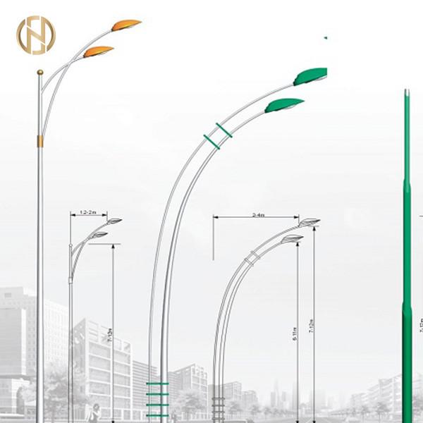3-12M Galvanized Street Lamp Pole Wind Resistant