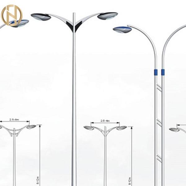  China 3mm Q235 Octagonal Decorative Street Light Lamp Pole Multipyramidal supplier