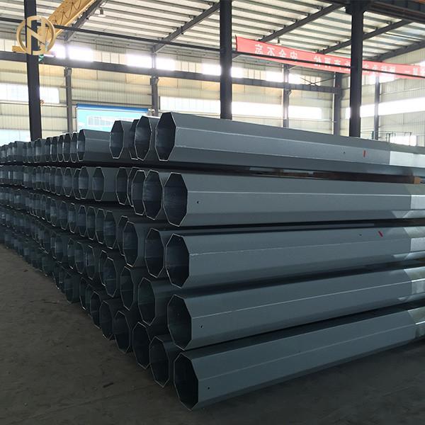  China 45FT 13.7M Octagonal Galvanized Steel Pole With Hardware ISO 9001 Certified supplier
