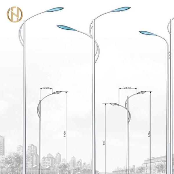 6M 8M 10M 12M Street Light Pole Octagonal Shape Q235B / Q345B Shaft Material
