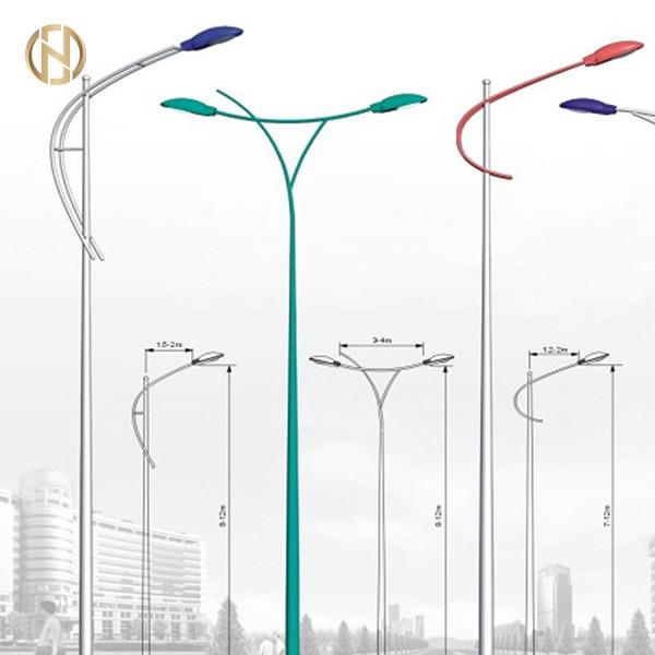 Anti Rust Outdoor Street Light Pole 3-14M Height