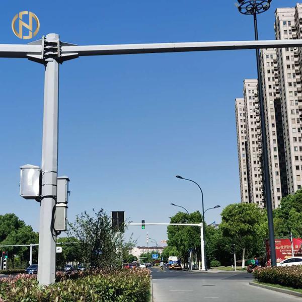 Anti Seismic Design CCTV Camera Pole , Steel Surveillance Camera Pole