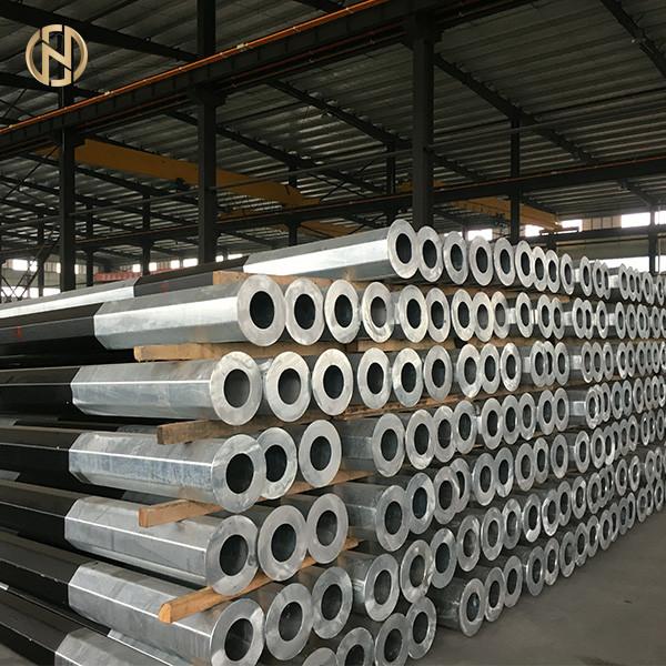  China Customized Color Electrical Power Pole 12m 500daN Hot Dip Galvanized Surface supplier