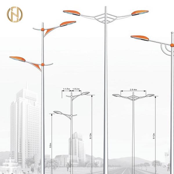  China Customized Hot Dip Galvanized 15 Meters Steel Street Light Pole supplier