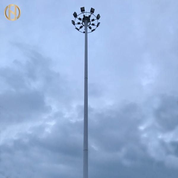  China Dodecagon Shape High Mast Lighting Pole Height 15M – 40M For Airport supplier