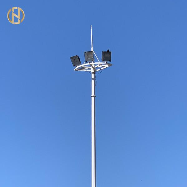 Dodecagon Shape High Mast Pole , Galvanised Light Pole 75FT 80FT
