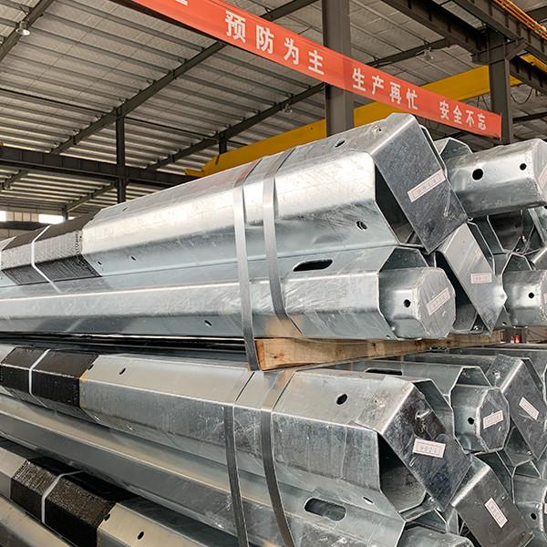 Galvanized Metal Power Transmission Pole Q460C 8mm ASTM 123