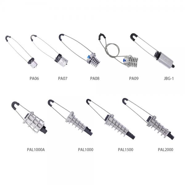 High Strength Metal Cable Optic Tension Clamp Dead End Anchoring Wedge Clamp Fiber