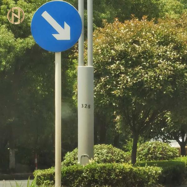 High Tensile Steel Road Sign Pole Easy Safe Installation Long Service Life