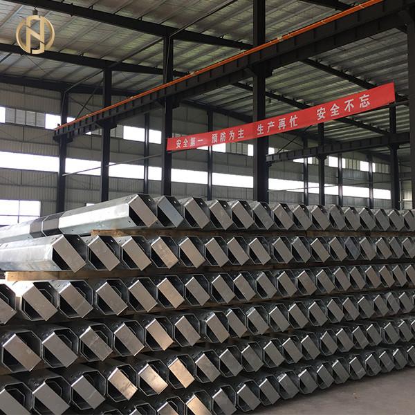 Hot Dip Galvanized Tubular Steel Pole 17M 3000daN Safety Factor 2.0
