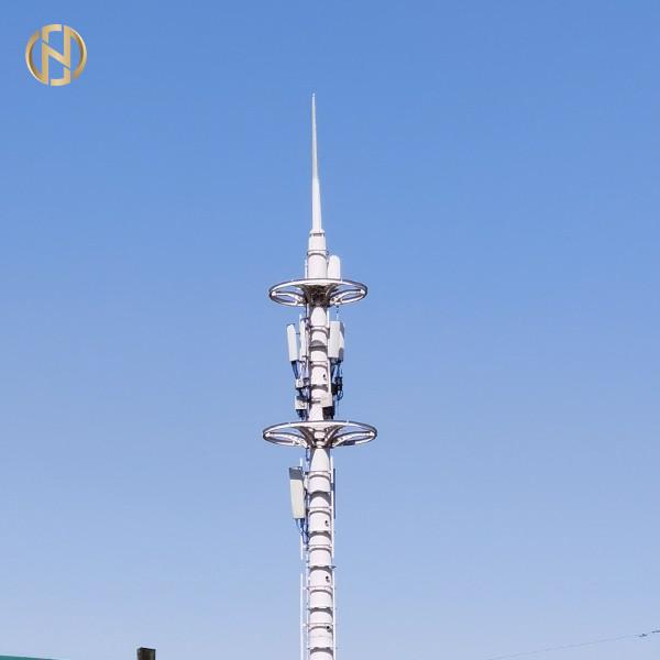 Hot Rolled Steel Communication Tower Pole 35M 36M Long Service Life