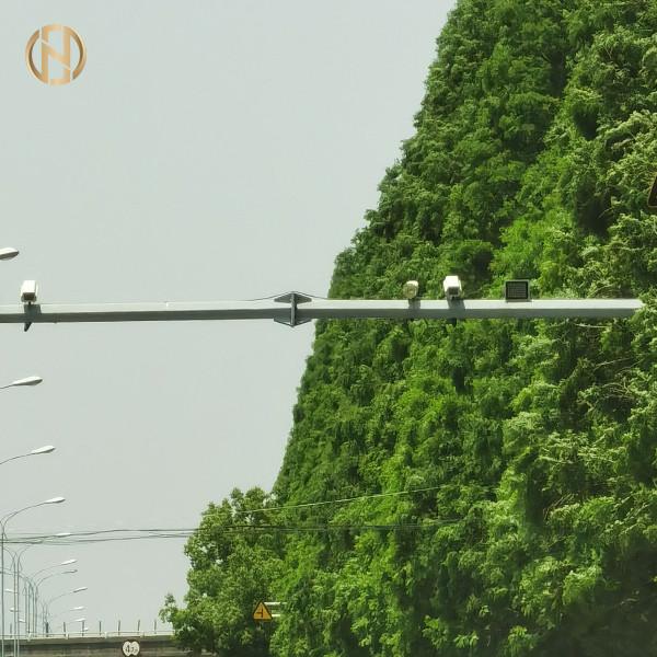 L Type Galvanized Steel 8M CCTV Camera Mounting Pole