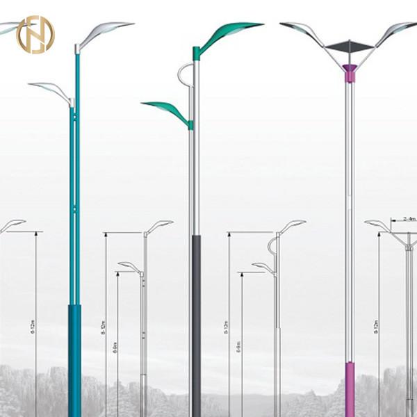  China Octagonal Street Light Pole , Q345B Single Arm Light Pole 3-12M Height supplier