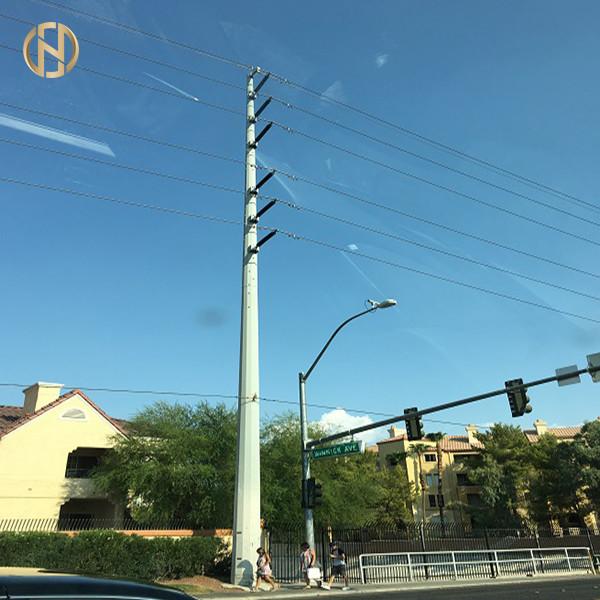  China Polygonal 10M Street Road Light Pole Double Brackets supplier