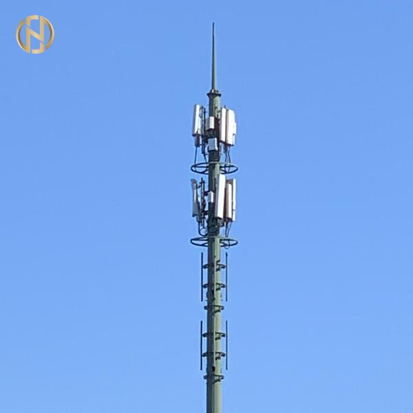  China Polygonal Telecommunication Post , 35m 36m Monopole Telecom Tower supplier