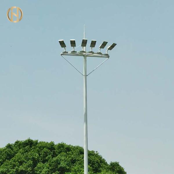 China Powder Coated High Mast Tower 95FT IP65 Silver Color Hot Dip Galvanized Surface supplier