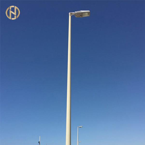 Round Tapered Galvanized Steel Street Light Post 3m -30m Height