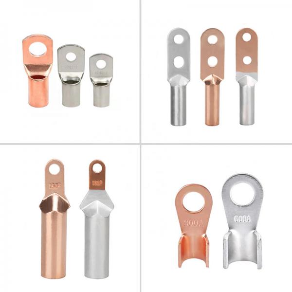  China SC Non Insulated Cable Lug Connectors Terminals Copper Open Nose Double Hole supplier