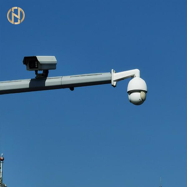  China Steel CCTV Camera Pole L Type 1m – 30m Arm Length Long Service Life supplier
