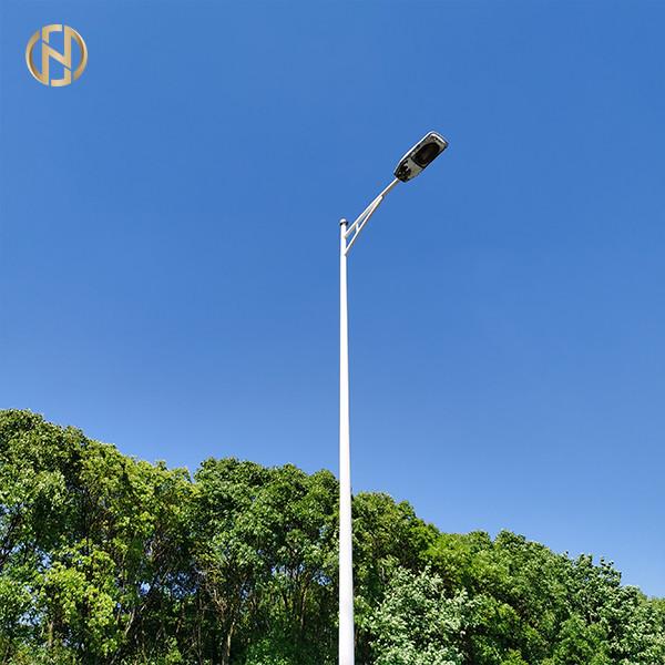 Steel Street Light Pole Galvanized / Spray Powder Surface Treatment